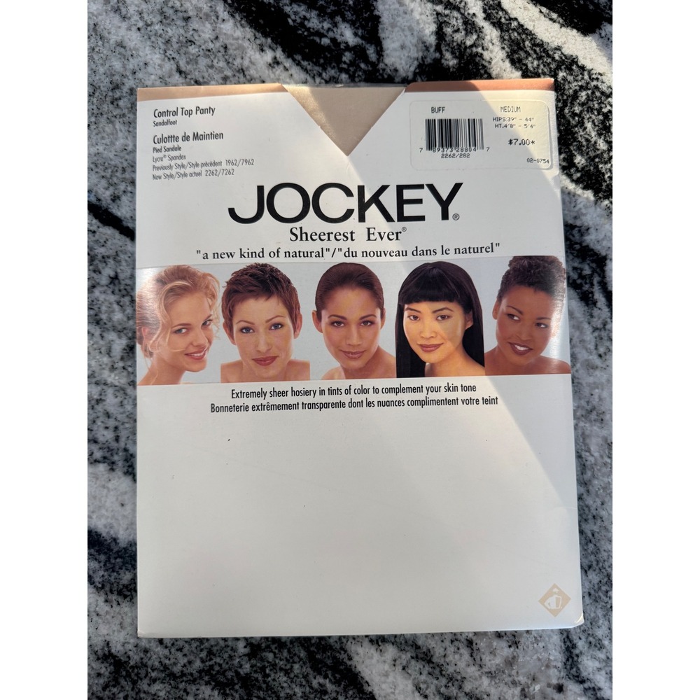 Jockey Sheerest Ever‎ Control Top Pantyhose Sheer Sandalfoot Medium